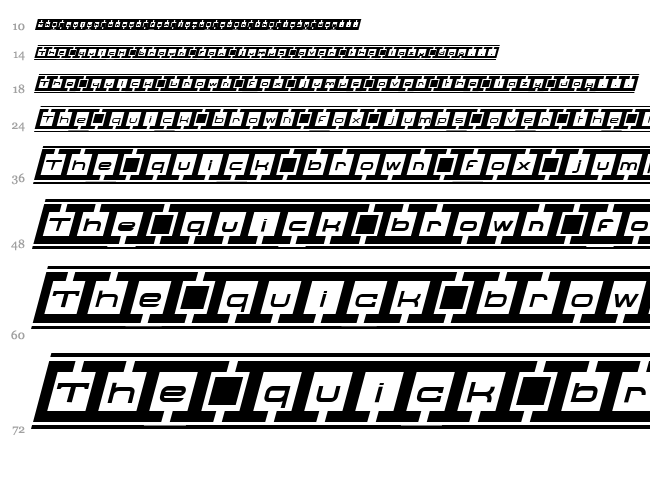 Border Base Future font waterfall